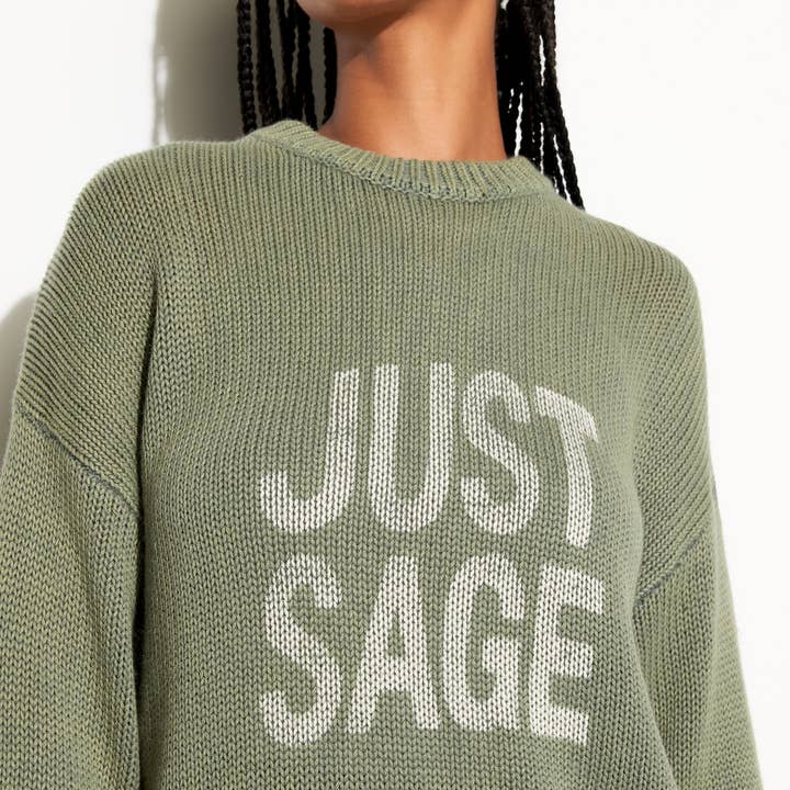 Just Sage Mantra Sweater for wholesale by Spiritual Gangster