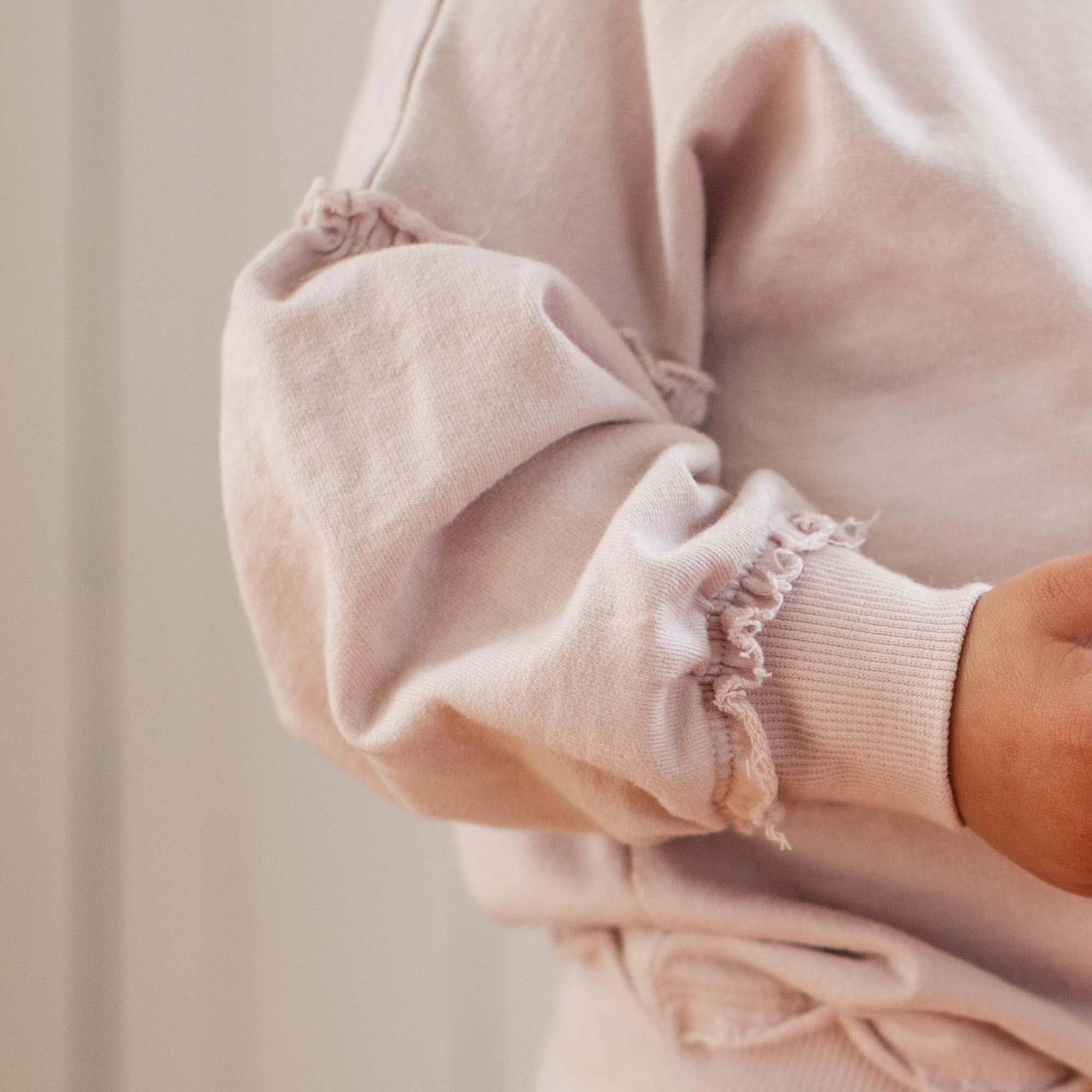 Soft Violet Baby Girl Sweatshirt Set for wholesale on Faire3