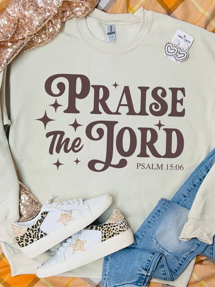 Front Porch Boutique - Wholesale Graphic Sweatshirt - Women's - Praise The Lord Sweatshirt 0