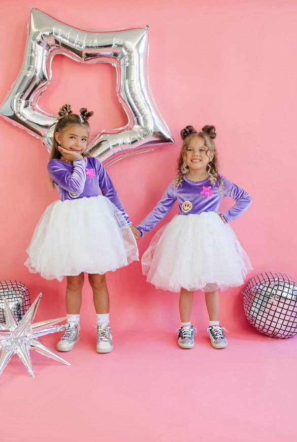 Ellie and Mila - Venta al por mayor Falda tutú - Niños - Vestido tutú con cara sonriente y brillo6