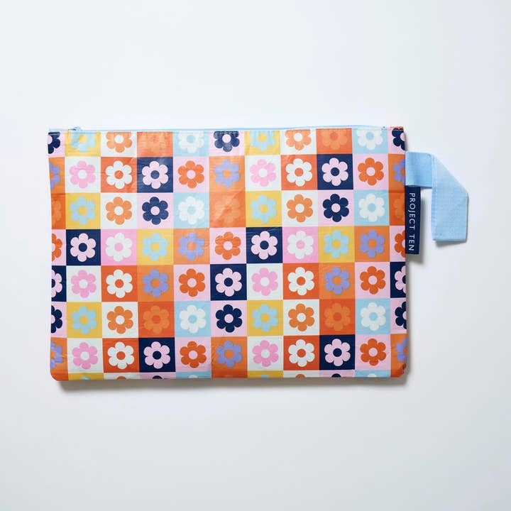 Large Zip Pouch – Square Garden for wholesale by Project Ten Pty Ltd