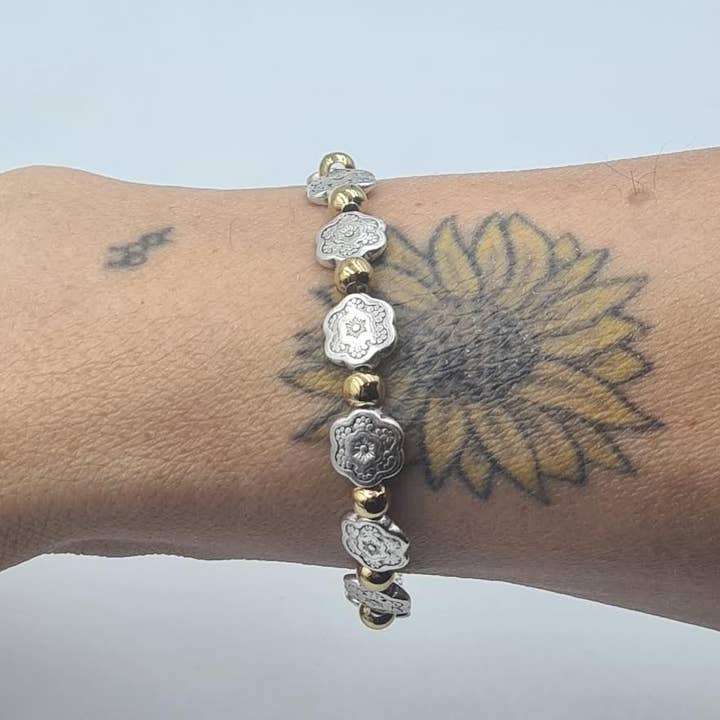 Pulseira elástica de mistura de contas de herança colorida por atacado de Volare