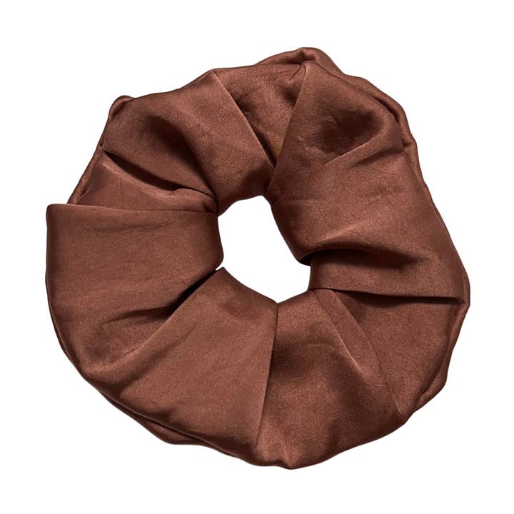 Braunes Satin-Haargummi für den Großhandel von Trash Bandit NYC