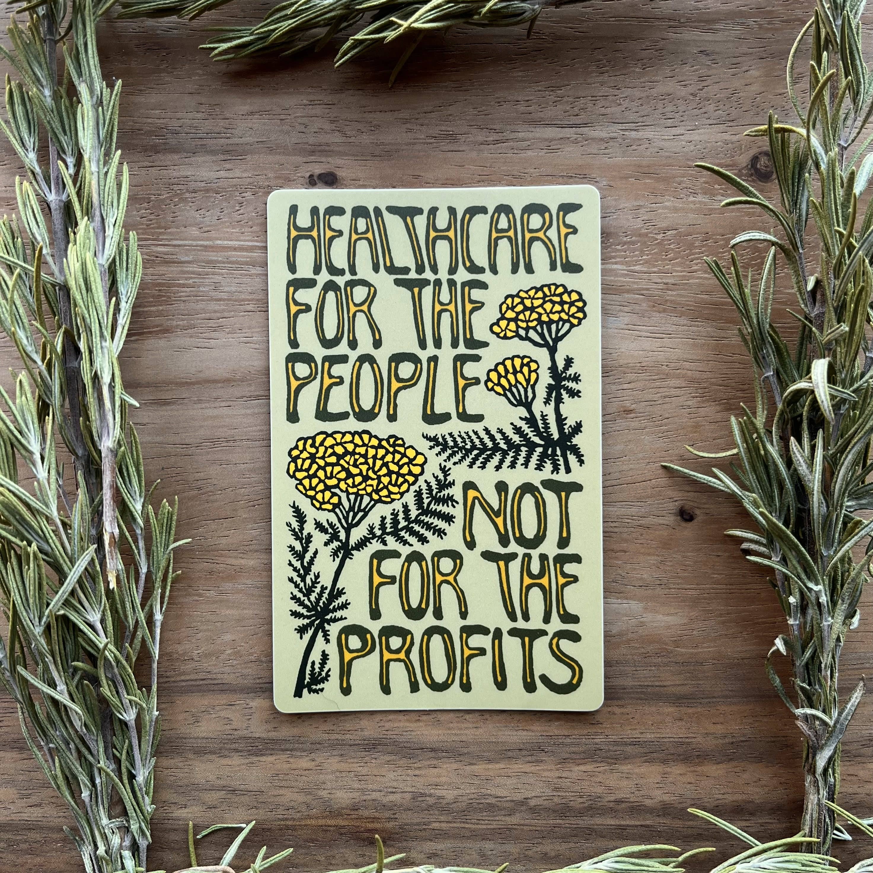 stickiemi - Vendita all'ingrosso Adesivo - Adesivo Assistenza Sanitaria per le Persone non per il Profitto | vinile opaco