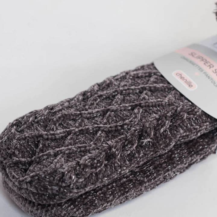 Pudus - Wholesale Sock Slippers - Women's - RECYCLED CHENILLE CLASSIC SLIPPER SOCKS5