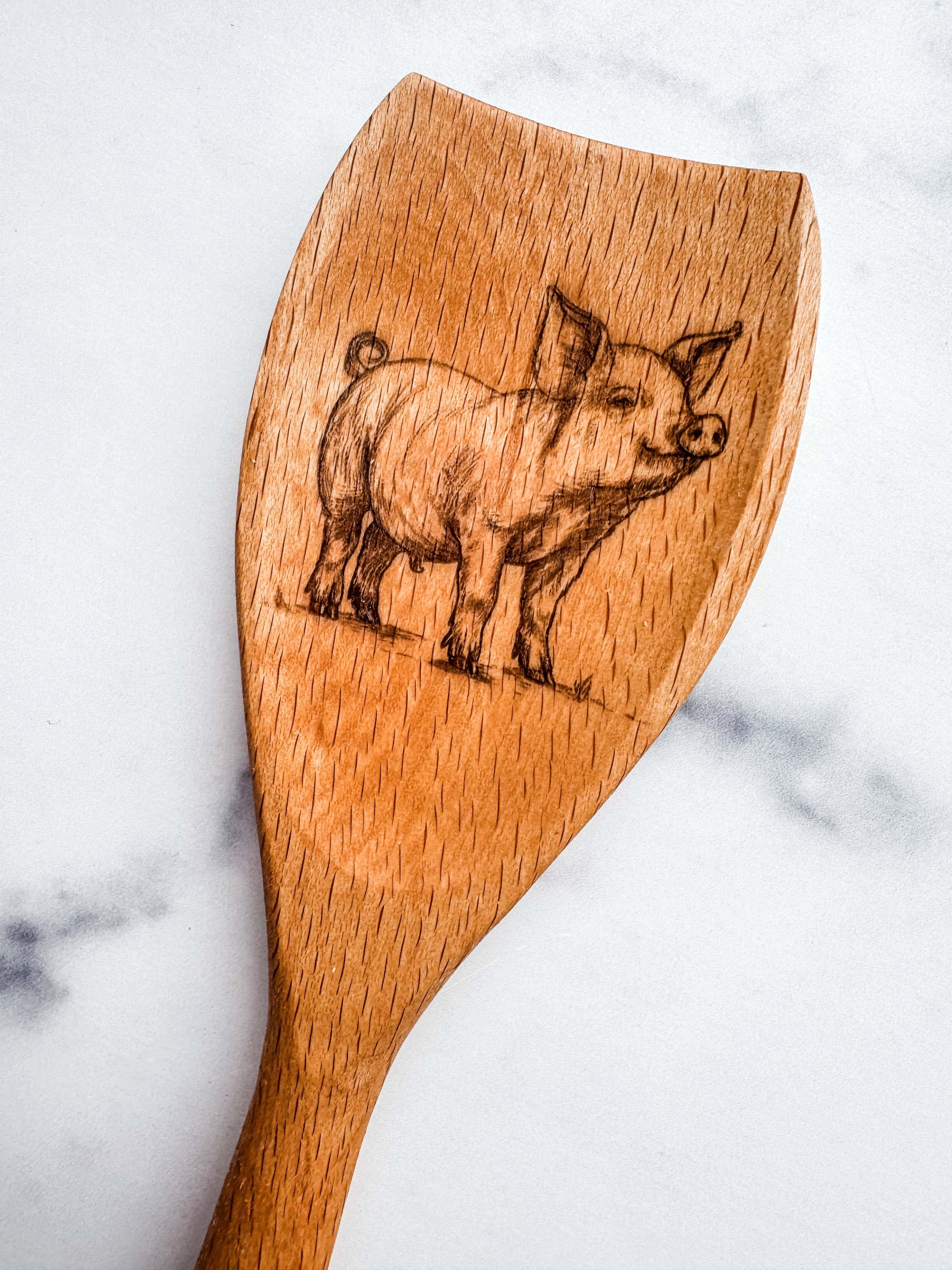 Wood & Ash - Wholesale Kitchen Spoon - Farm Animal Wooden Spoons1