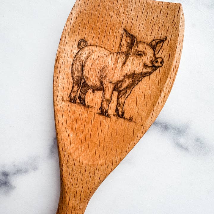 Wood & Ash - Wholesale Kitchen Spoon - Farm Animal Wooden Spoons1