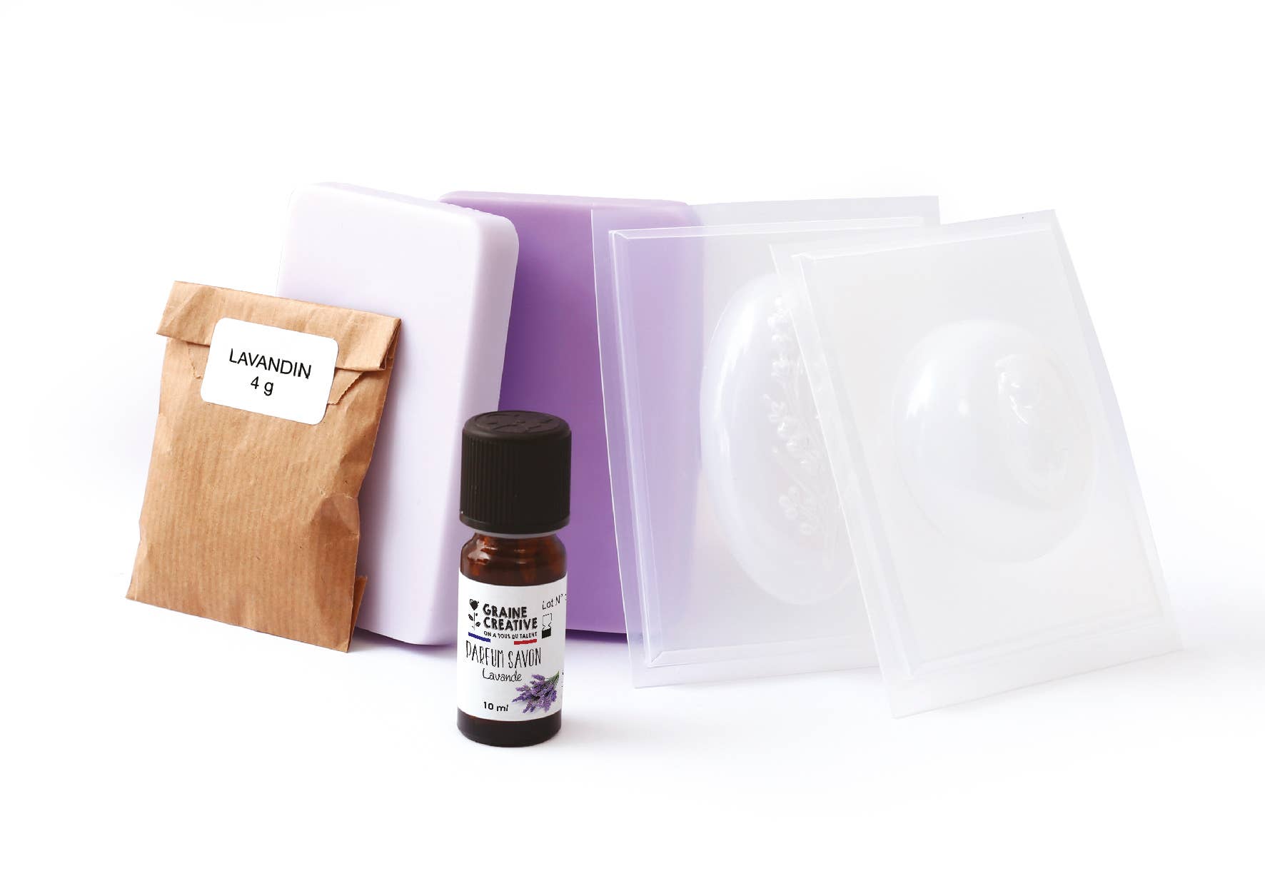 Graine Créative - Wholesale Knitting/Crochet Supplies - LAVENDER SOAP DIY KIT 196 x 144 x 45 mm2