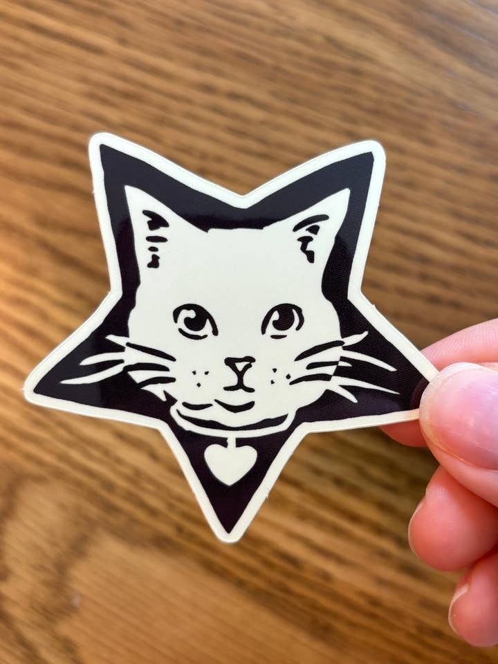 Cat Star Sticker for wholesale by Kira Cyan