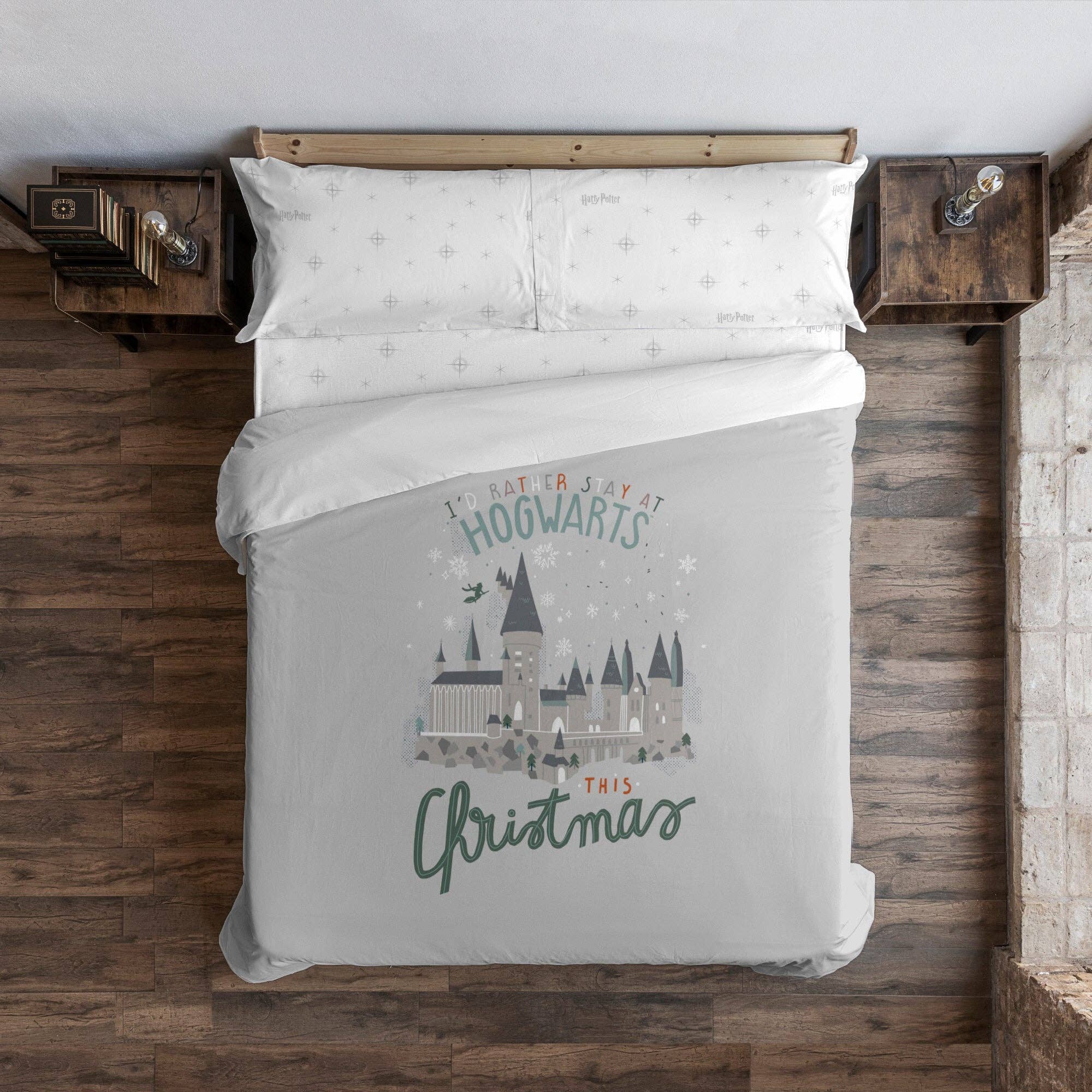 SG HOGAR - Wholesale Duvet Cover - Hogwarts In Christmas 100% Cotton Duvet Cover With Buttons0