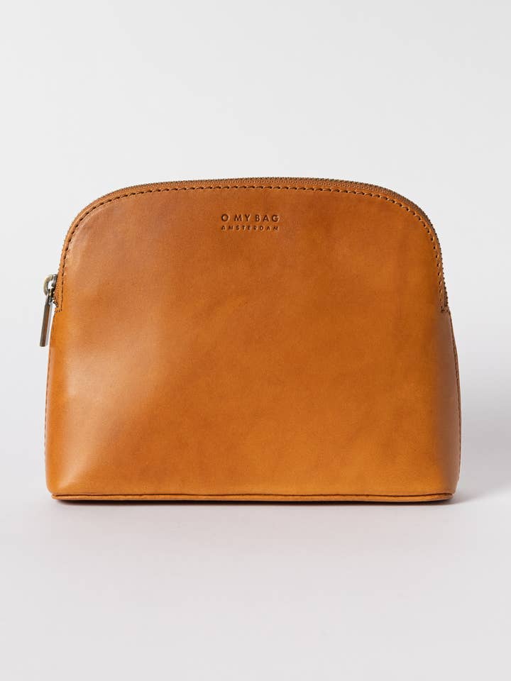 Leather Cosmetic Bag - Cognac Classic Leather for wholesale by O My Bag
