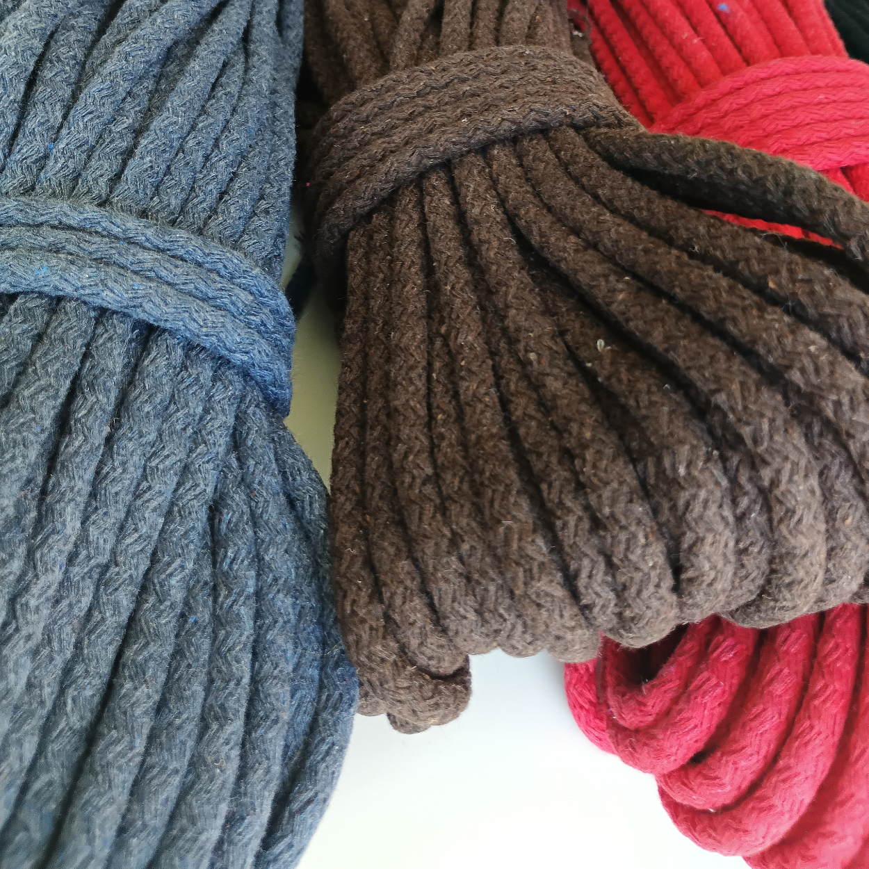 Dream Trimming Goods LLC - Wholesale Craft Supplies - indigo Blue Cotton Rope 1/4' inch x 500 Yrd –Braided Macrame2