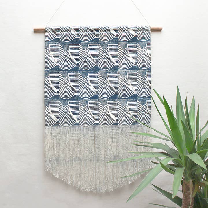 Large Flood Wall Hanging in Blue for wholesale by Julia Canright