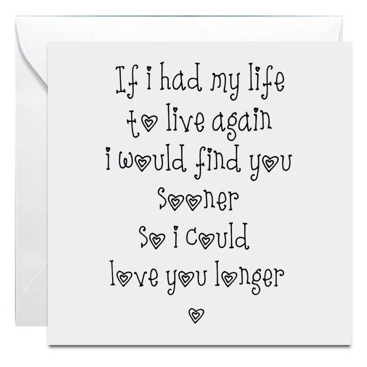 Love Longer Card for wholesale by Lukanna Designs