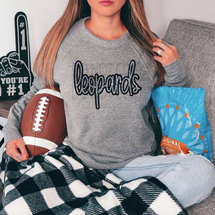 Leopards Faux Sequin Patch DTF Heat Transfer for wholesale by Trendy Transfers