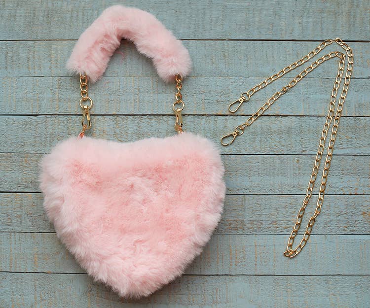 Sparkle Sisters by Couture Clips - Wholesale Crossbody Bag - Kids - Furry Heart Purse0