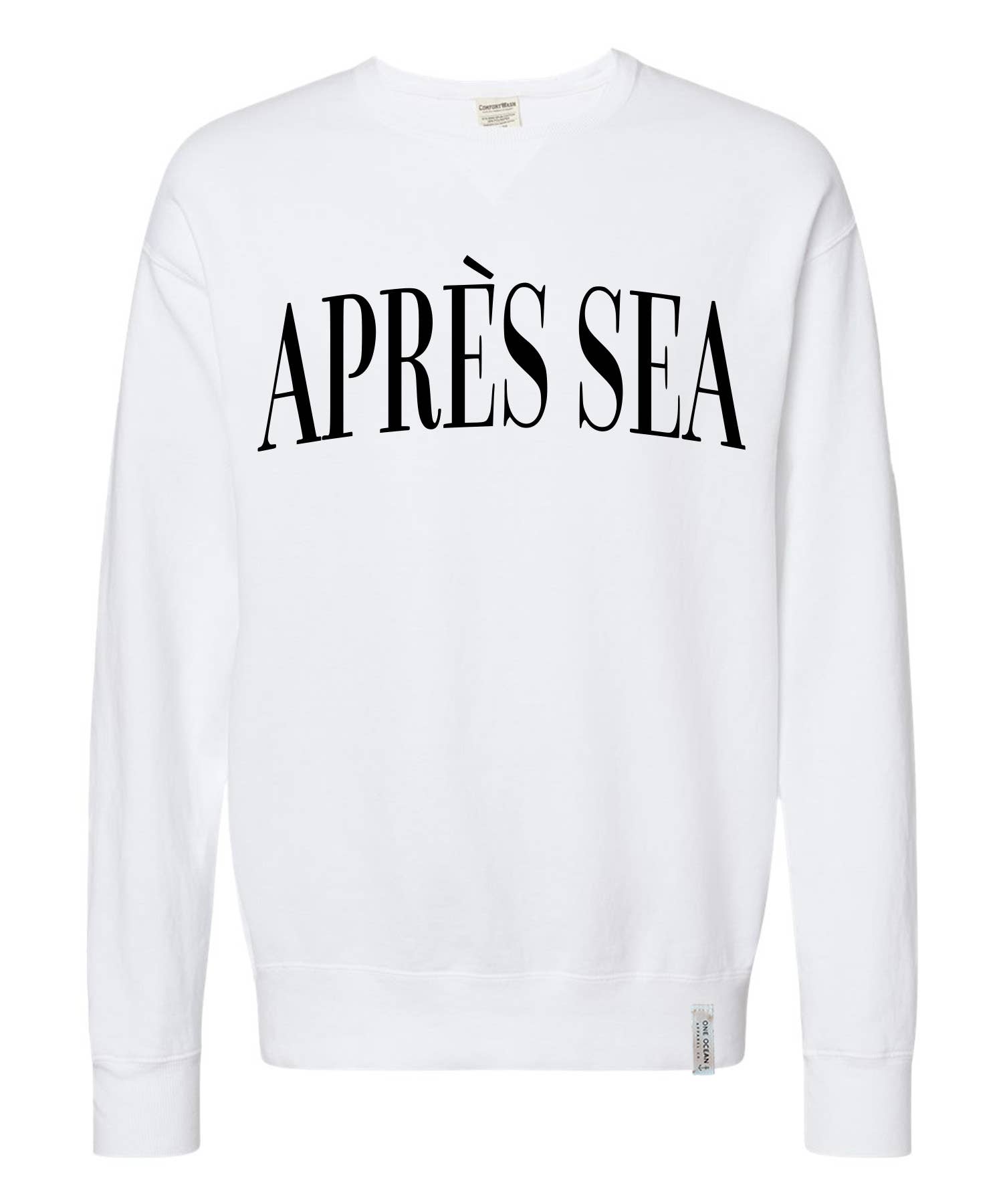 One Ocean Apparel Co.. - Wholesale Graphic Sweatshirt - Unisex - APRES SEA Crewneck - CUSTOM COLORS6