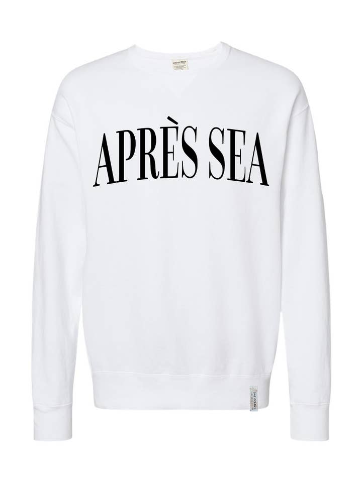 One Ocean Apparel Co.. - Wholesale Graphic Sweatshirt - Unisex - APRES SEA Crewneck - CUSTOM COLORS6