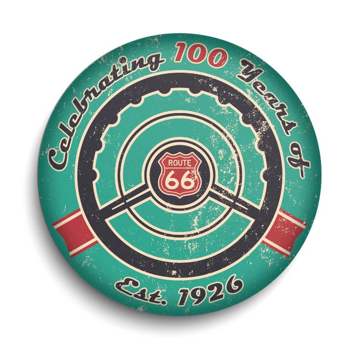 Route 66 Steering Wheel for wholesale by BetterMagnets.com by Design Studio 88 Inc