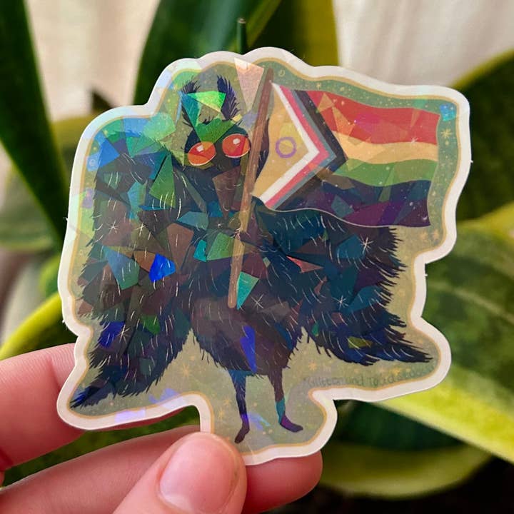 Autocollant en forme de papillon à paillettes Rainbow Pride pour la vente par Glitter and Toadstools