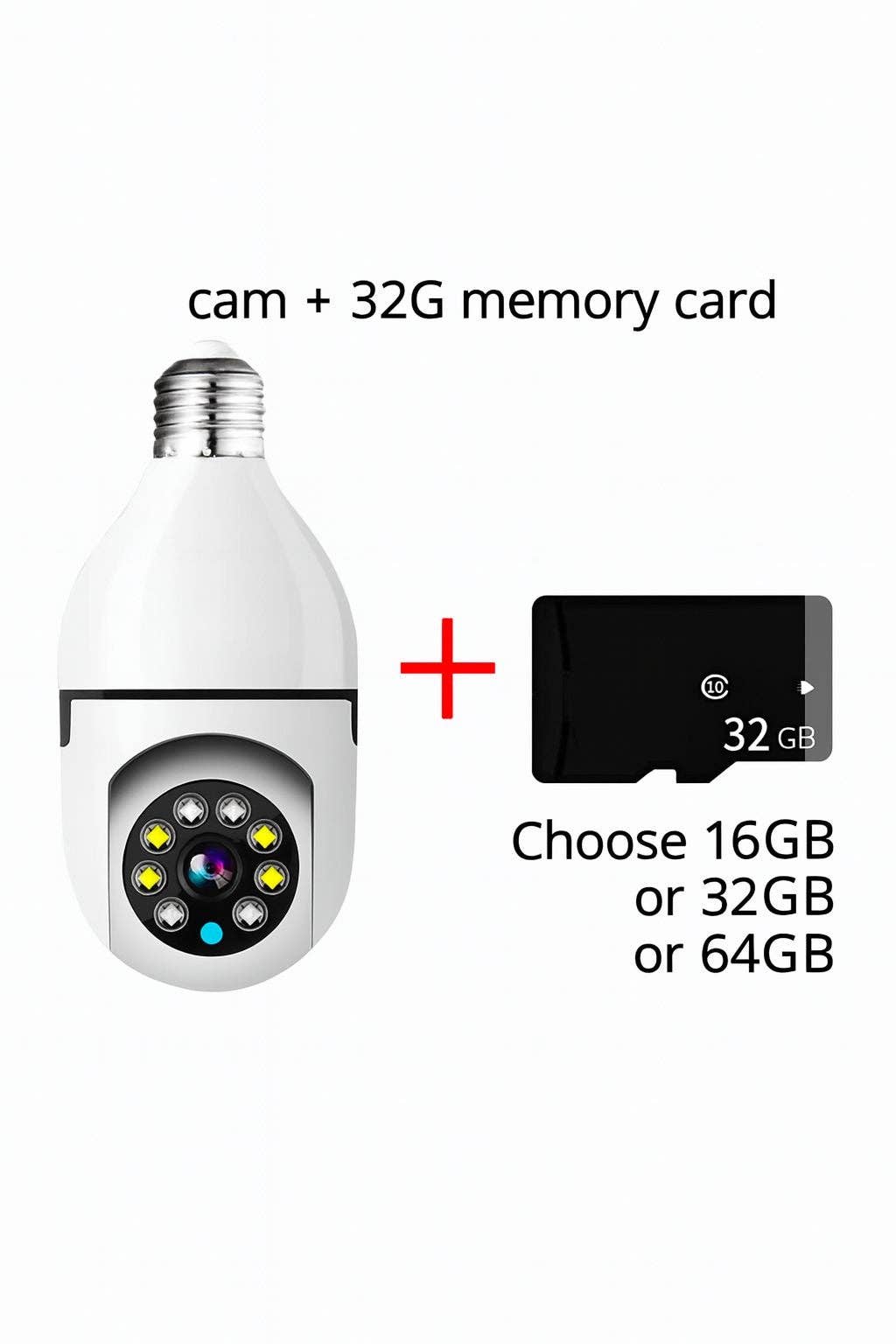 Krediz - Wholesale Small/Handheld Appliance - 5G WiFi Bulb E27 Security Camera – 1080P HD, Full-Color Night Vision, Motion Detection, Auto Tracking, Two-Way Audio, Indoor Smart Surveillance with 16GB/32GB/64GB Storage10