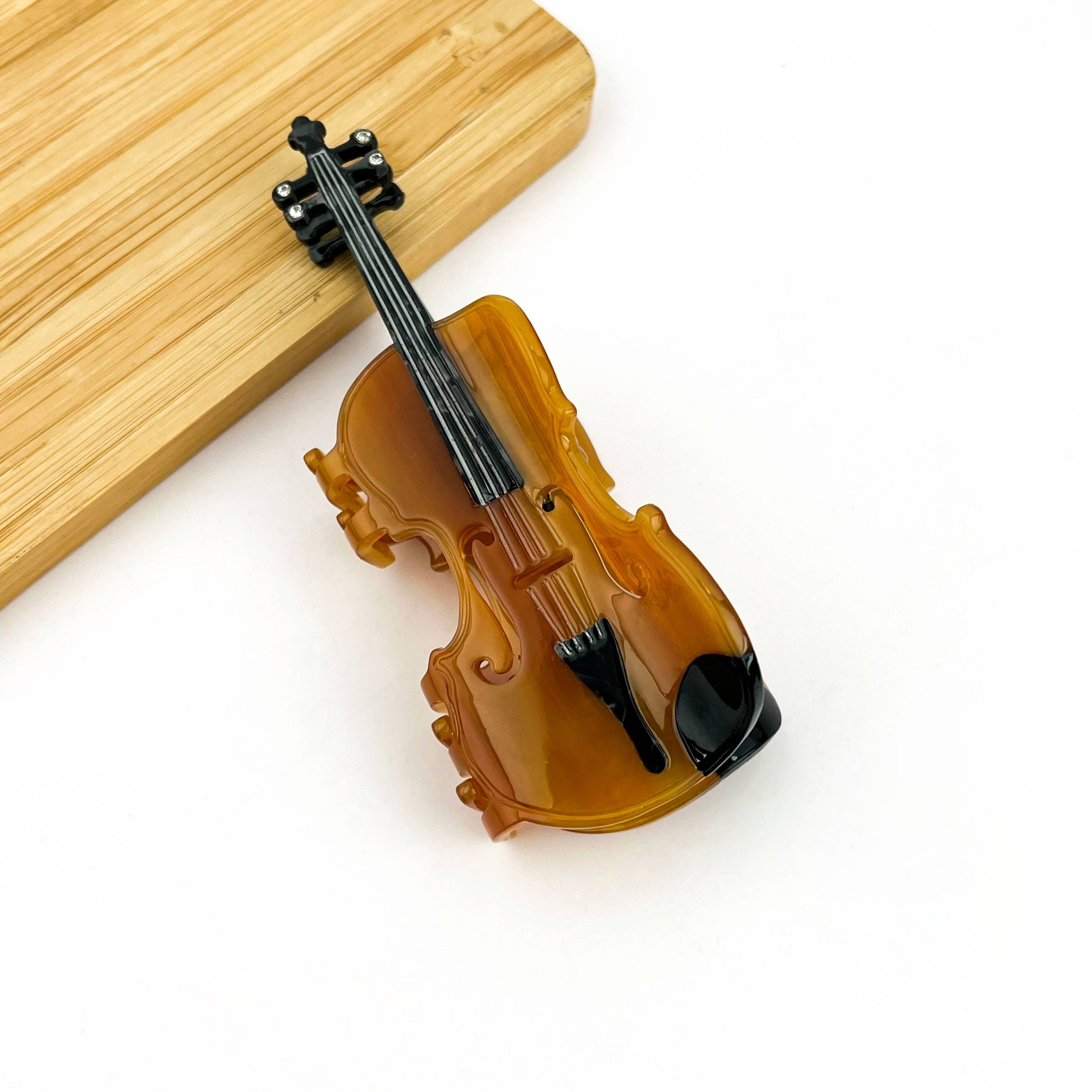 TheDivaSoap - Wholesale Hair clip – Women’s - Violin Claw Clip, Elegant Musical Instrument Hair Clip1