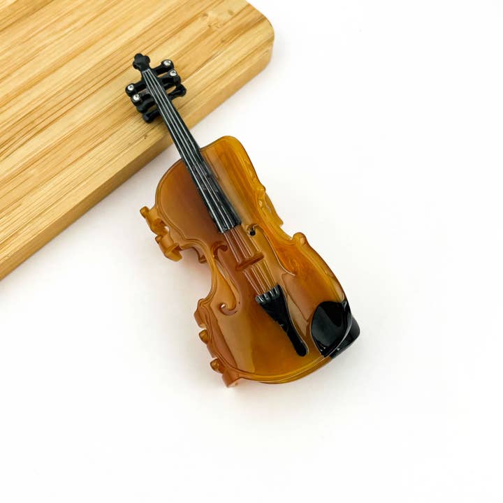 TheDivaSoap - Wholesale Hair clip – Women’s - Violin Claw Clip, Elegant Musical Instrument Hair Clip1