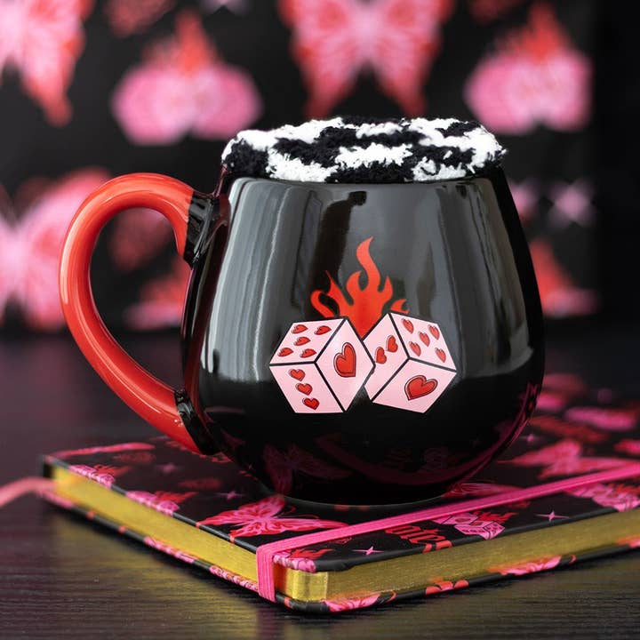 Black Dice Ceramic Mug and Polyester Socks Set and other Purchase Wholesale d10 dice. Free Returns & Net 60 Terms on Faire trending on Faire.