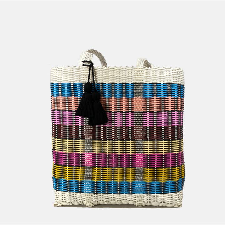 ixöq - Wholesale Tote Bag - Women's - Ixoq Cesta Tote Large ~ Multi Striped ~ Unlined1