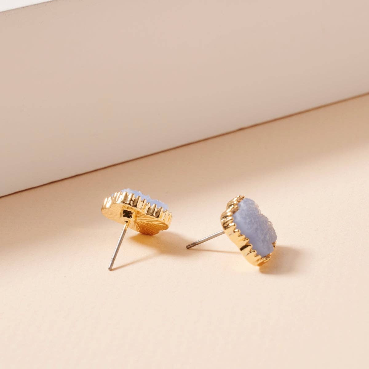 Frem - Wholesale Stud/Post Earrings - Mini Druzy Flower Stud Earrings39