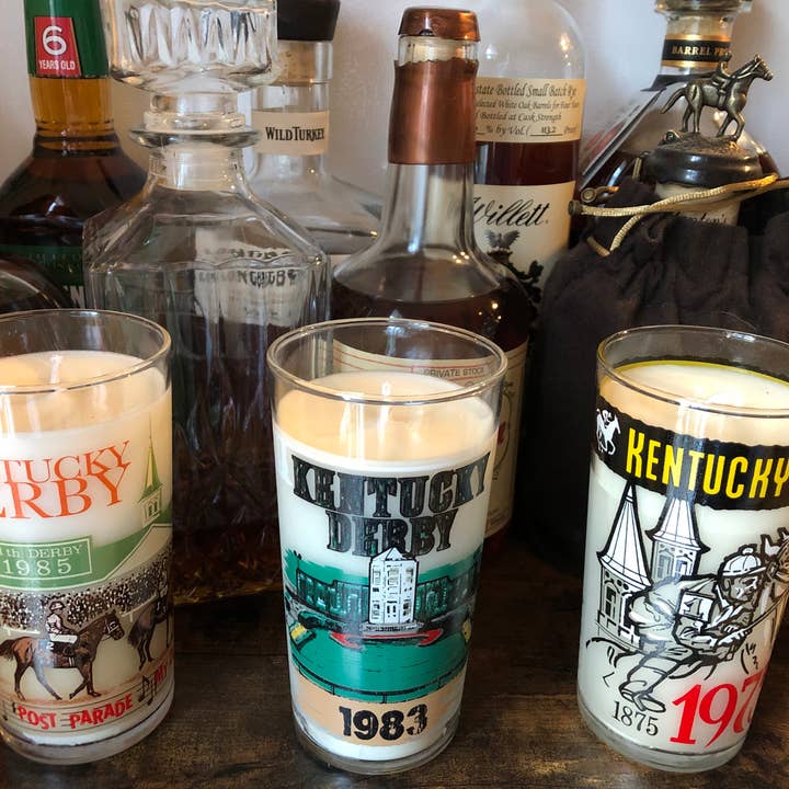 Barrel Down South - Wholesale Jar/Filled Candle - Kentucky Derby Glass Candle