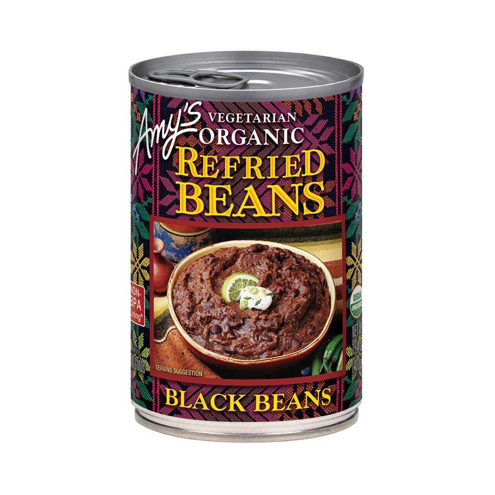 KeHE Distributors, LLC - Wholesale Coffee Beans - Amy's Kitchen Organic Refried Black Beans, 15.4 Oz