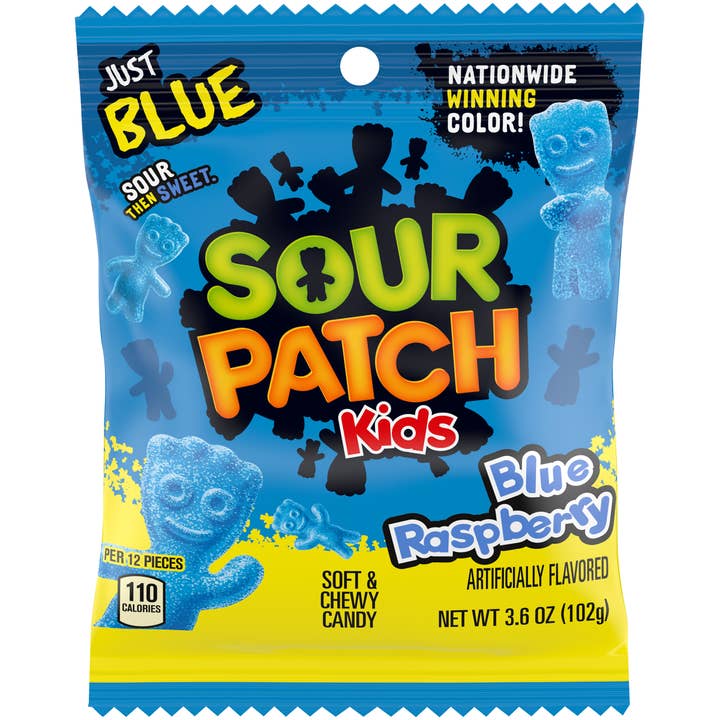 iSweet.ca - Wholesale Gummy - Mexico - Sour Patch Kids - Blue Raspberry Peg Bag 3.6 oz