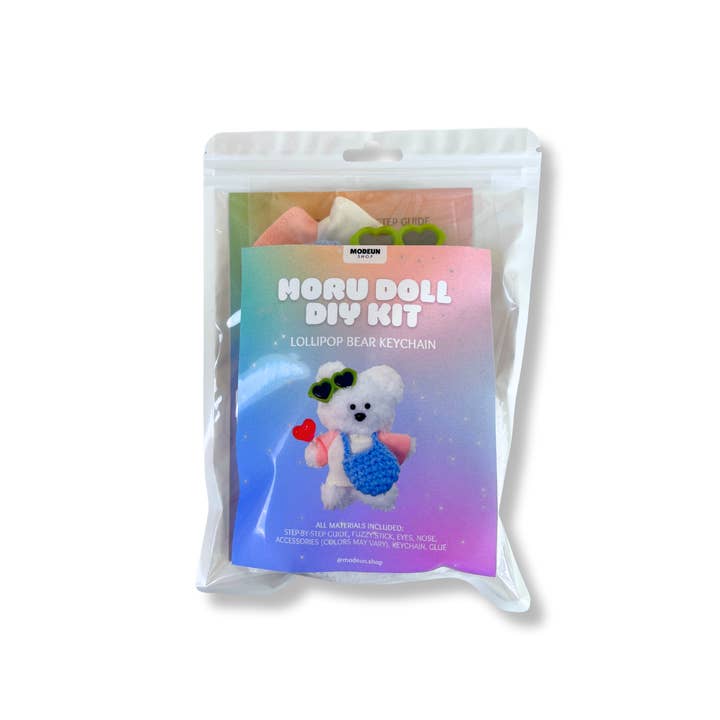 MODEUN SHOP - Wholesale DIY Craft Kit - LOLLIPOP MORU BEAR DIY KEYCHAIN KIT4