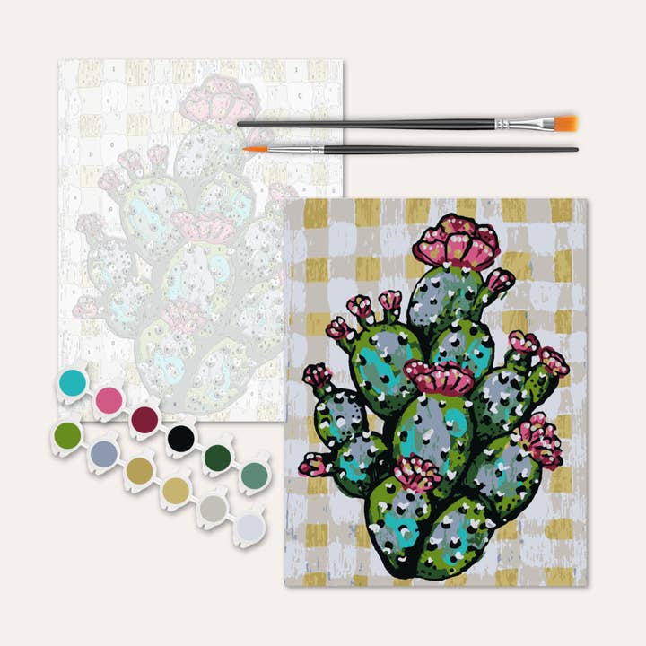 Heather Freitas - Wholesale DIY Craft Kit - Prickly Pear - Paint by Numbers Kit0