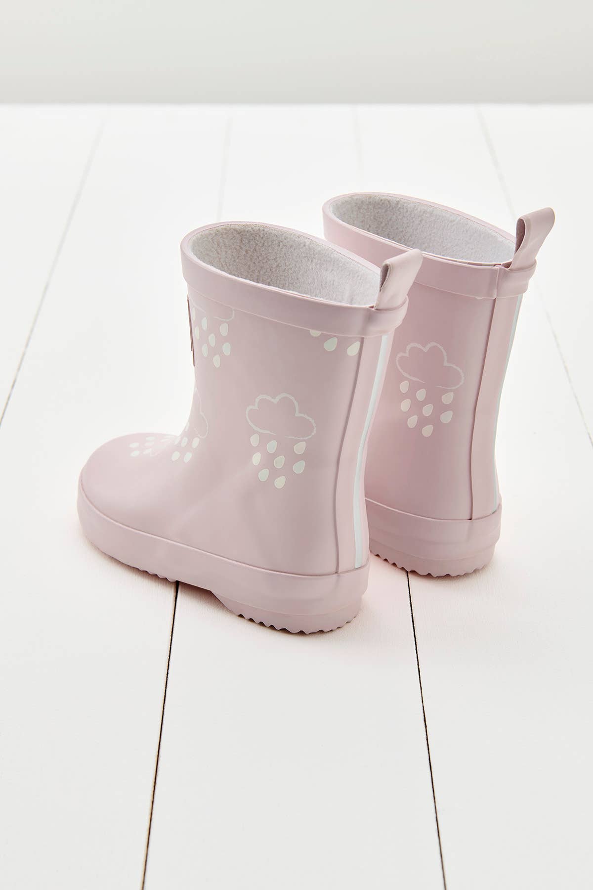 Grass & Air - Vente Bottes de pluie – enfant - Bottes enfant en rose bébé révélant la couleur2