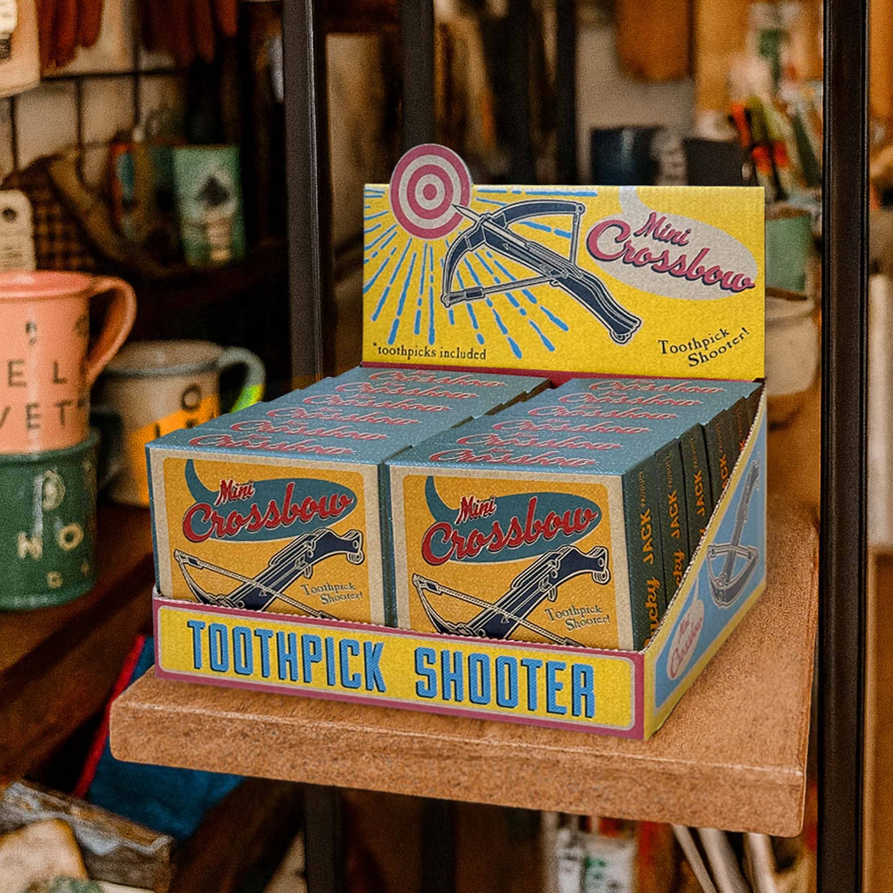 Lucky Jack - Wholesale Gag Gift/Novelty Gift - Mini Crossbow Toothpick Launcher (12pk), Skid1