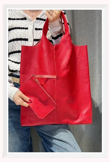 Z et Z - Wholesale Belt Bag - Women's - Grained leather or iridescent leather tote bag10