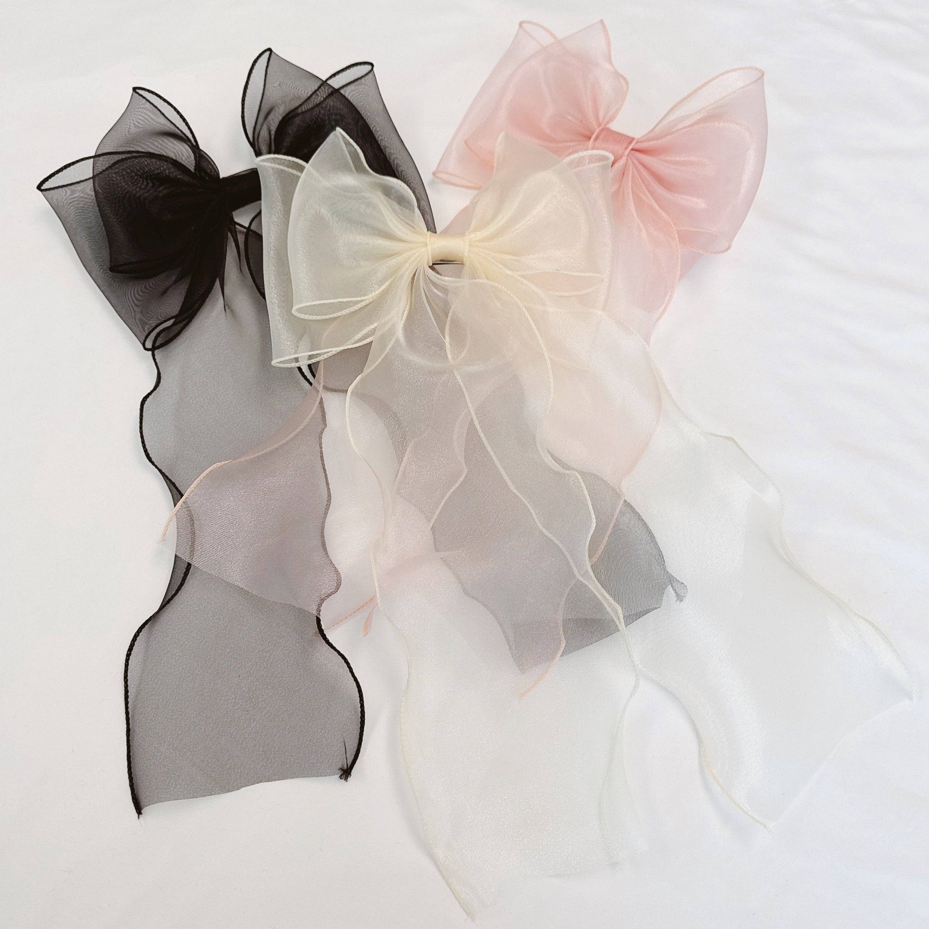 Ellison+Young - Wholesale Hair Clip - Women's - Sheer Silky Statement Hair Bow Clip5
