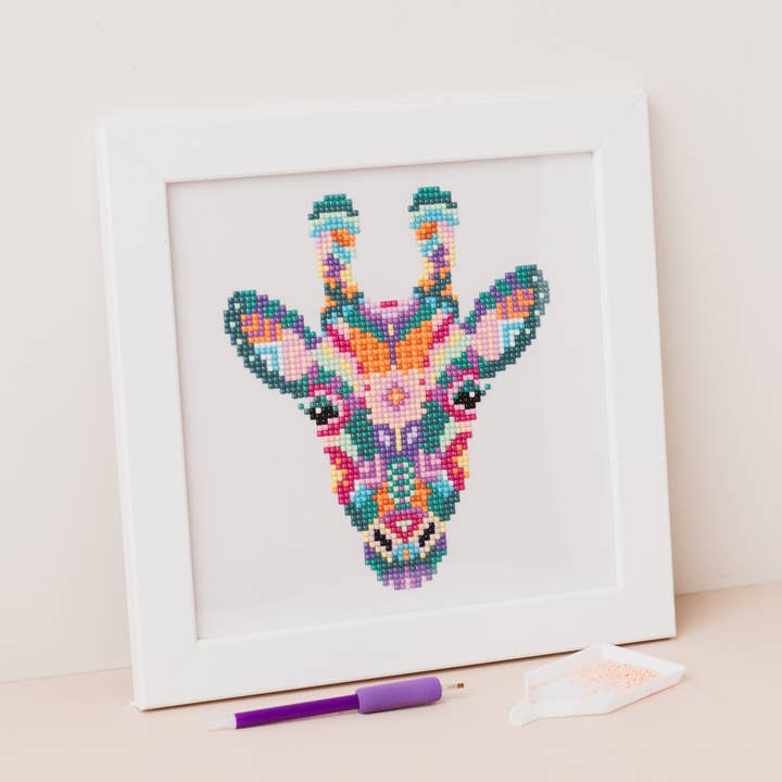 Kit de Pintura com Diamantes Mandala Girafa por atacado de Meloca Designs