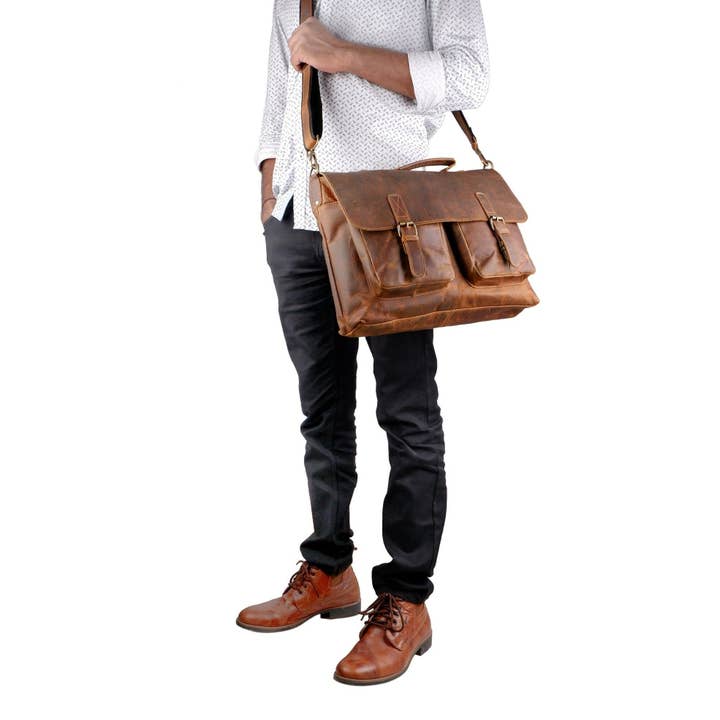 Classy Leather Bags - Wholesale Messenger Bag - Men's - The Genuine Buffalo