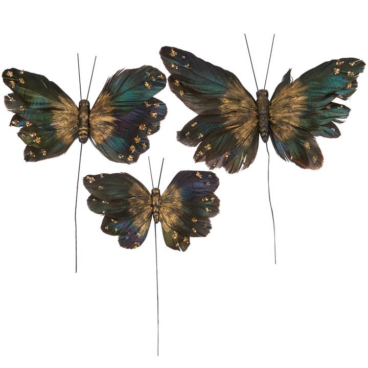 Primitives by Kathy - Wholesale Artificial Flowers - Moody Butterfly Pick Set