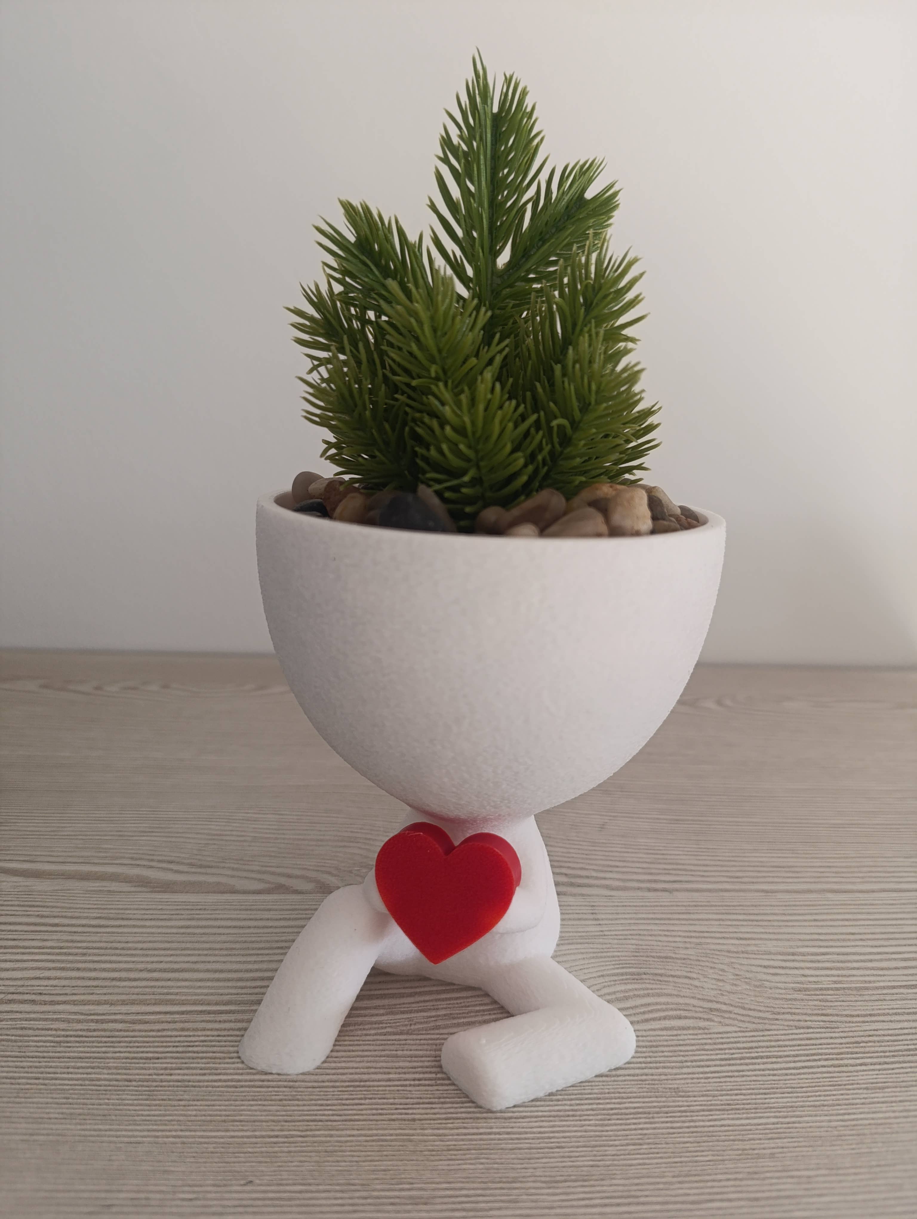 3DROOTS - Wholesale Plant pot - Lovers' gift - Valentine's Day Pot - Rough effect3