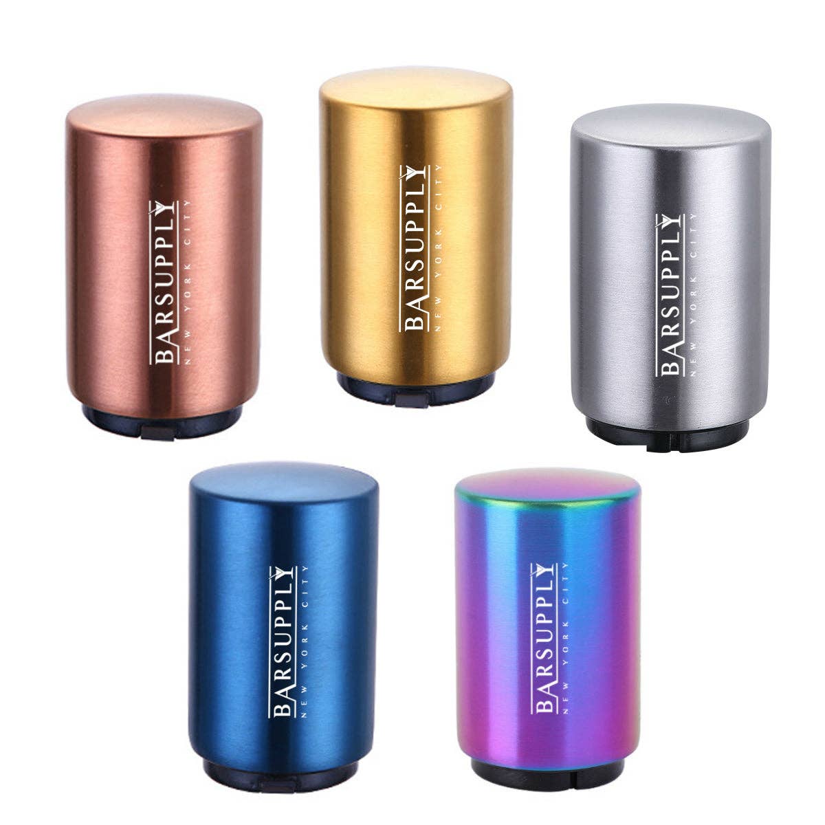 Infinite Basics - Wholesale Bottle/Wine Opener - 2-Pack BARSUPPLY Push Down Automatic Magnetic Beer Bottle Opener + BONUS Cap Gun8