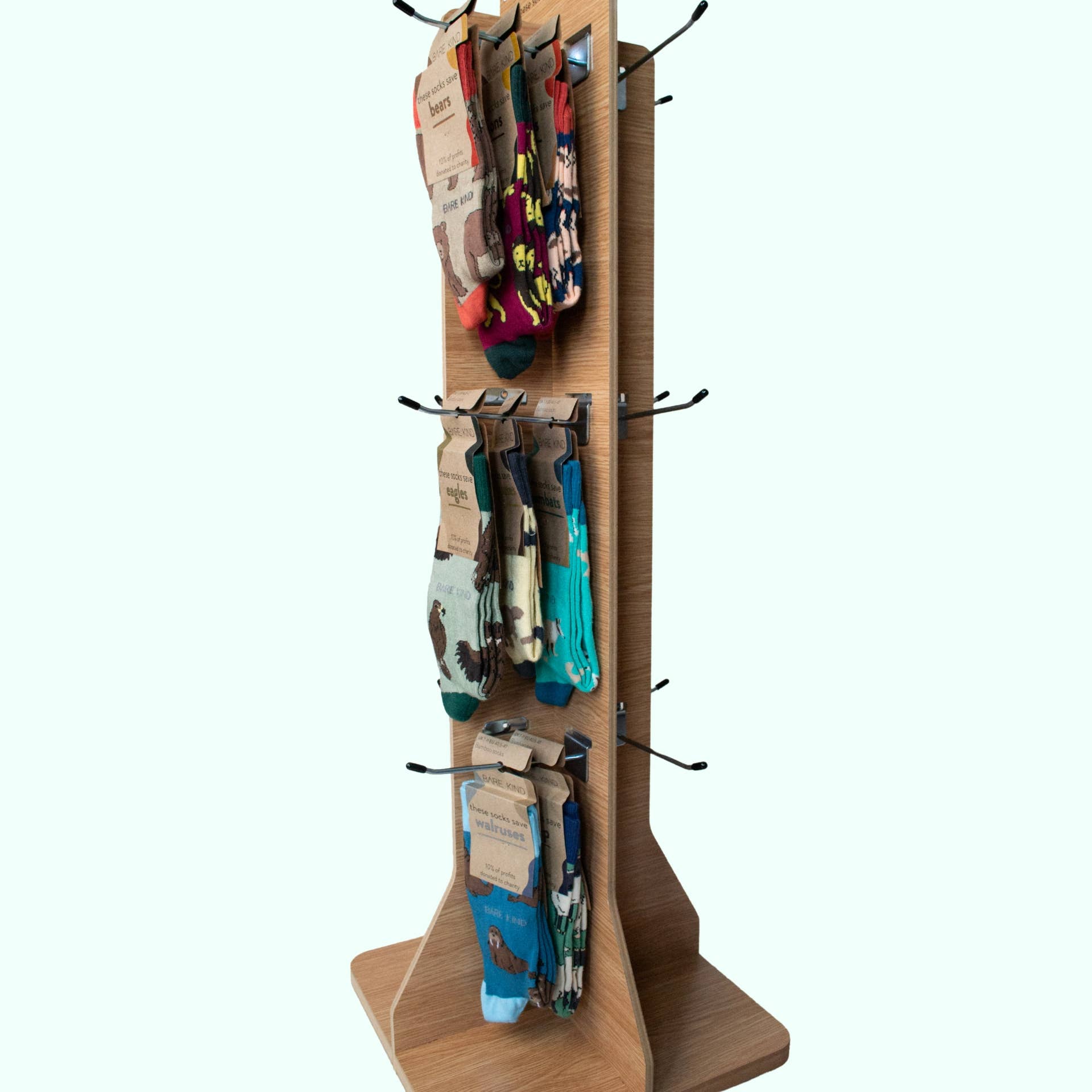 Bare Kind Socks – wholesale Retailer display – Apparel – Spinning Counter Display Stand | POS | Point of Sale2