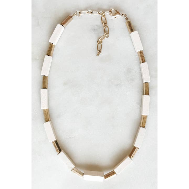 Lou & Co - Venta al por mayor Collares de cuentas/perlas - N-1314-Marfil