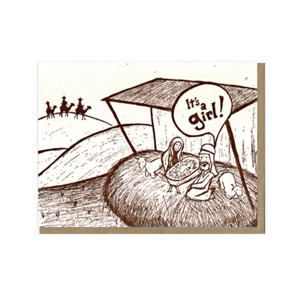 Blue Barnhouse - Wholesale Season's Greetings Card - It's A Girl!