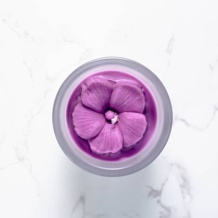 Multifaceted™ Artisan Candles - Wholesale Novelty Candle - Hibiscus Flower Candle - Eco-Friendly Candle-multiple sizes