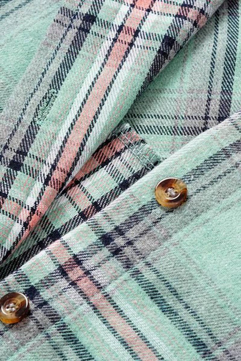 NINEXIS - Wholesale Coat - Women's - CWOCO1101_CASUAL HOODED COLORBLOCK PLAID SHIRT COAT8