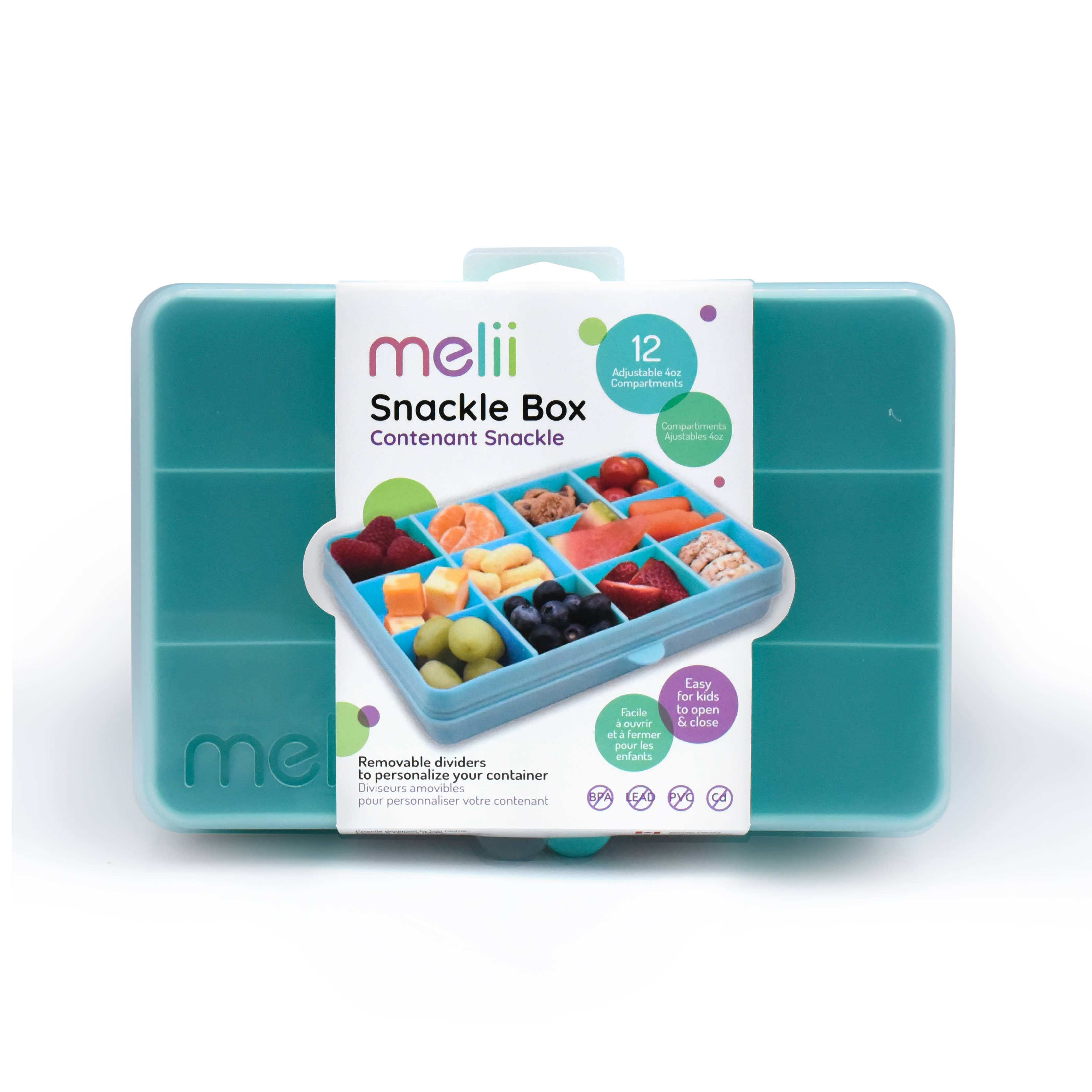 melii - Vente Boîte à goûter - Enfant et bébé - Snackle Box, contenant à collations divisé avec 12 compartiments12